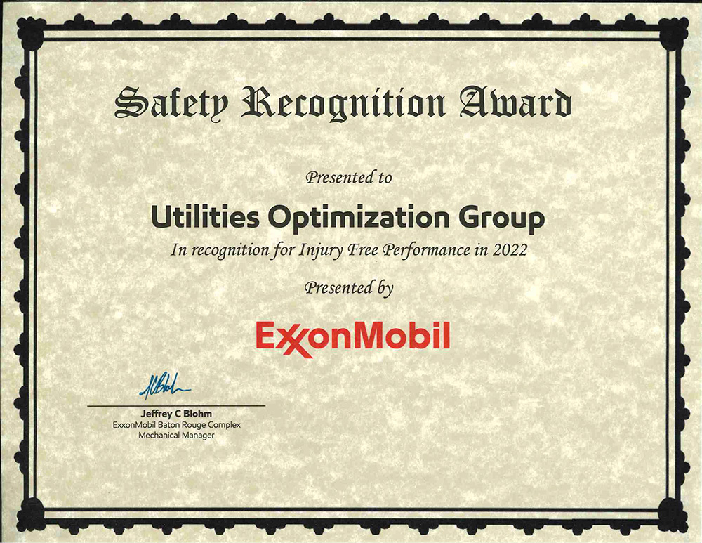 exxon safety award